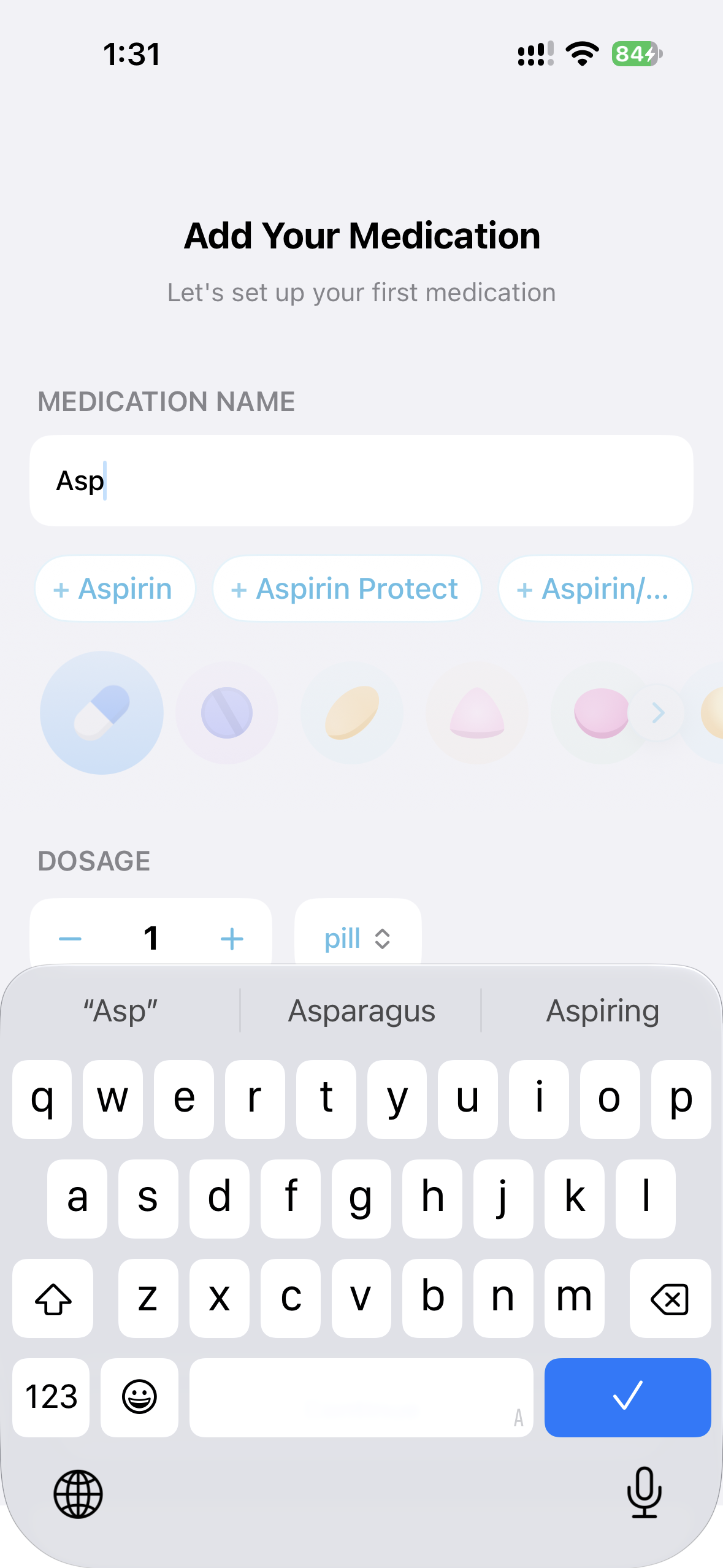 Product flow / Medication entry
