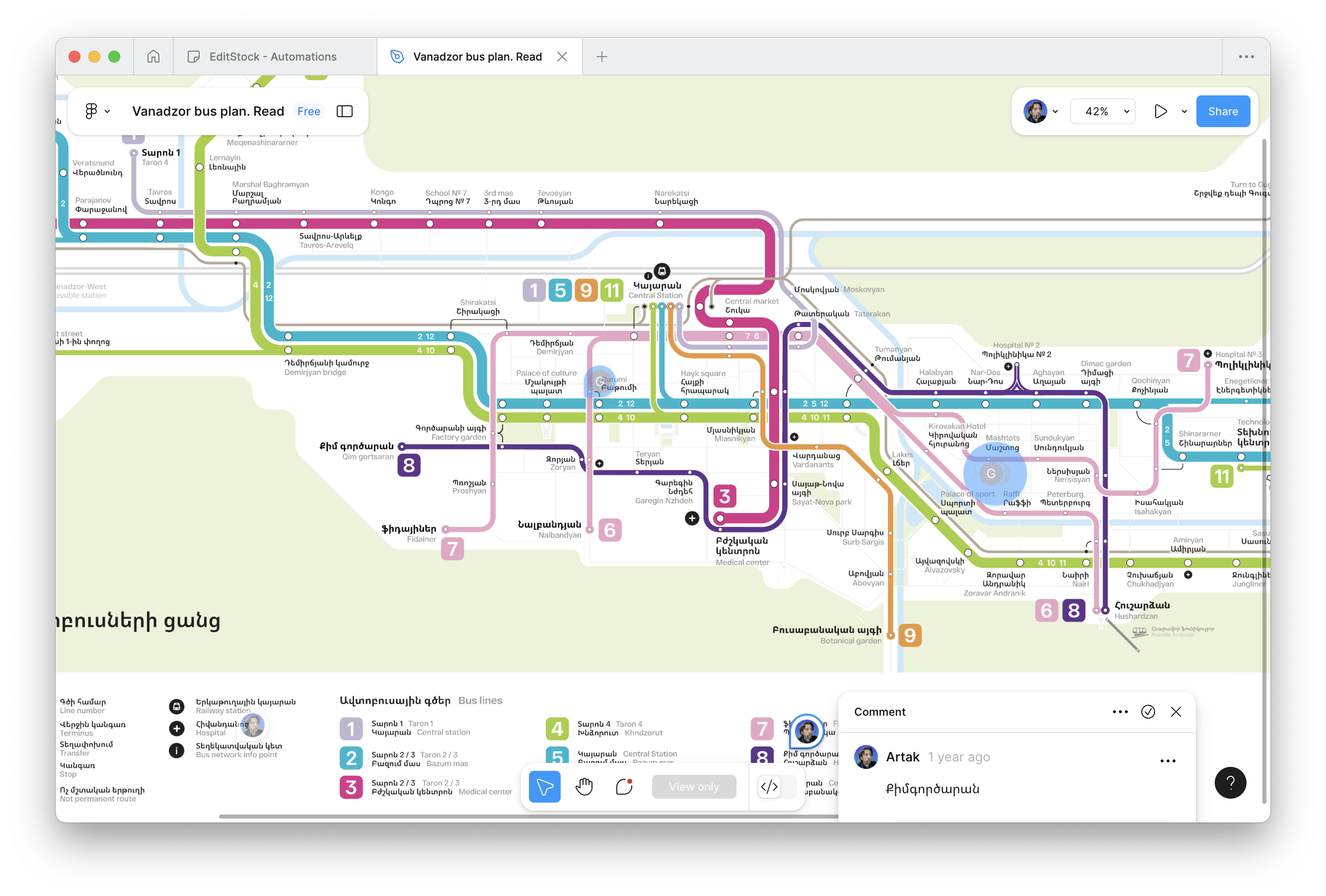 Research and advocacy artifact / Vanadzor bus-route planning